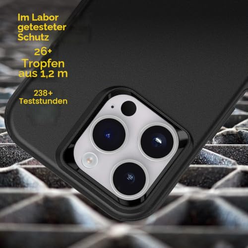 OtterBox Schutzhülle für iPhone 14 Pro (nur Pendler-Serie), schwarz, schlank und robust, taschenfreundlich, mit Portschutz – Ansicht 4