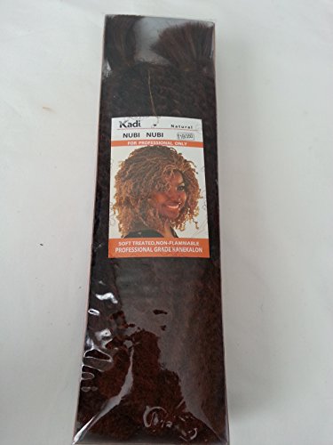 Kadi Natural Nubi Nubi Braiding Style, Hair Extension, Professional Grade (T1B/350 - Black Reddish Auburn)