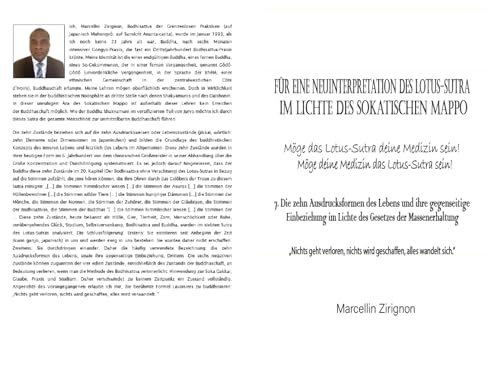 FÜR EINE NEUINTERPRETATION DES LOTUS-SUTRA IM LICHTE DES SOKATISCHEN MAPPO: 7. Die zehn Ausdrucksformen des Lebens und ihre gegenseitige Einbeziehung im Lichte des Gesetzes der Massenerhaltung