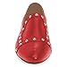 XYD Women Vintage Comfy Closed Toe Slip On Loafers Low Heel Studded Flats Formal Office Work Dress Shoes Size 4 Red