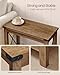 VASAGLE 2-Tier End Table, Side Table with Bottom Shelf, Nightstand for Small Spaces, for Living Room, Bedroom, Farmhouse Style, Honey Brown ULET235K41