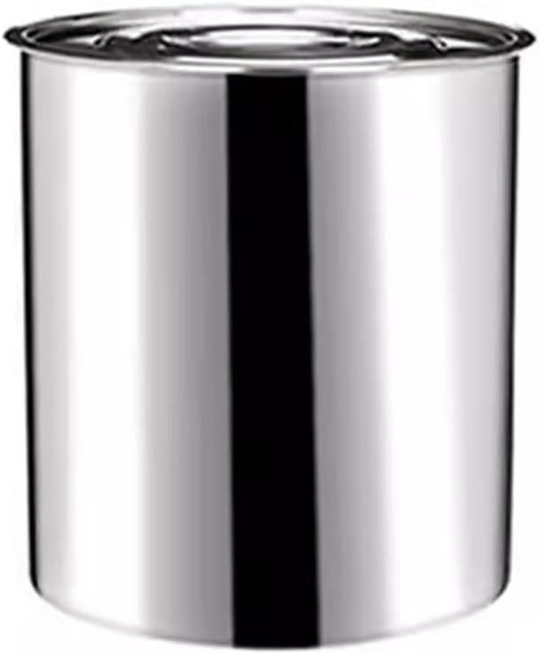 304 Stainless Steel Soup Bucket Large-Capacity Transport Bucket with Cover Water Storage Barrels, for Home and Commercial,35 * 35CM 34L