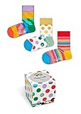 Happy Socks Unisex Baby 3-pack Kinder Pride Gift Set Socken, Mehrfarbig (Multicolour 100), 0-12 Monate EU