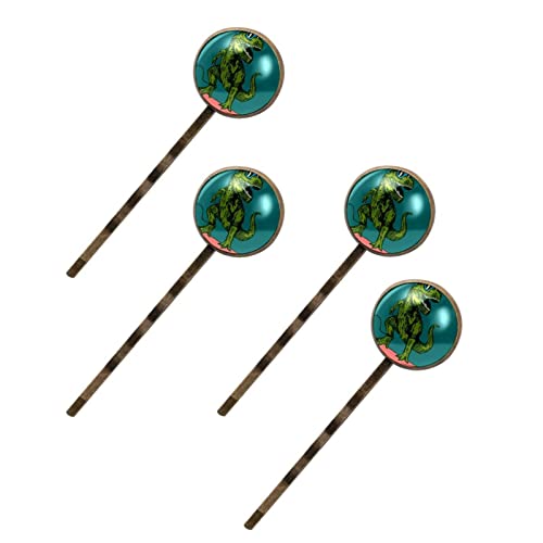 Barrettes à cheveux femme vert dinosaure ne glissent pas lot de 4