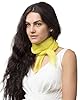 Basic Sense Lightweight Chiffon Square Scarf for Women Retro Neckerchief Bandana & Hair Tie, Yellow #2