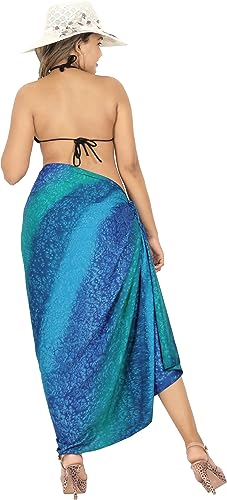 LA LEELA Women's Long Pareos Bathing Suit Cover Up Beach Bikini Beachwear Sarong3