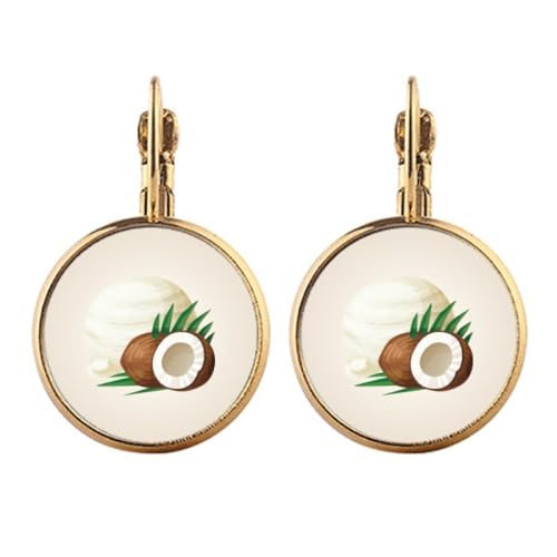 Boucles d'oreilles clip noix de coco dorées pour sublimer vos tenues d'été