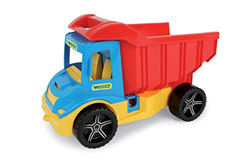 Wader 32330 - Multi Truck Kipper mit arretierbarer Mulde, inklusive bunter Bausteine, Spielzeugauto ab 12 Monaten, ca…