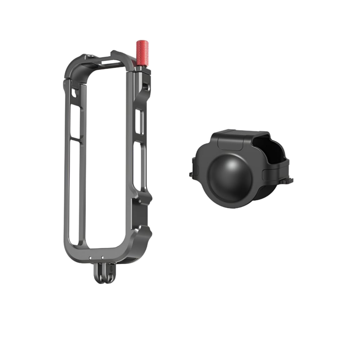 for Insta360 X4 Case, Aluminium Utility Frame for Insta360 X4,Protective Cage with Silicone Lens Cover,Cold Shoe Interface with 1/4" Threads Cold Shoe Mount Folding Fingers (B0D4WHZY67) Amazon Price History, Amazon Price Tracker