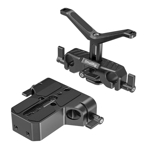 SMALLRIG Camera Base Plate Kit with 15mm Rod Clamp