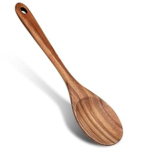 14 Inch Large Wooden Spoon for Cooking Mixing Spoon Serving Spoons Big Non Stick Wood Spoon Spatula Long Handle Spoon Stirring Cooking Spoon