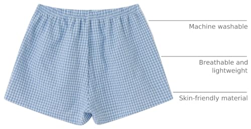 Image of Y2k Women Gingham Boxer Shorts Low Rise Micro Pajamas PJ Sleep Short Pants Plaid Sleepwear Sleeping Lounge Bottoms