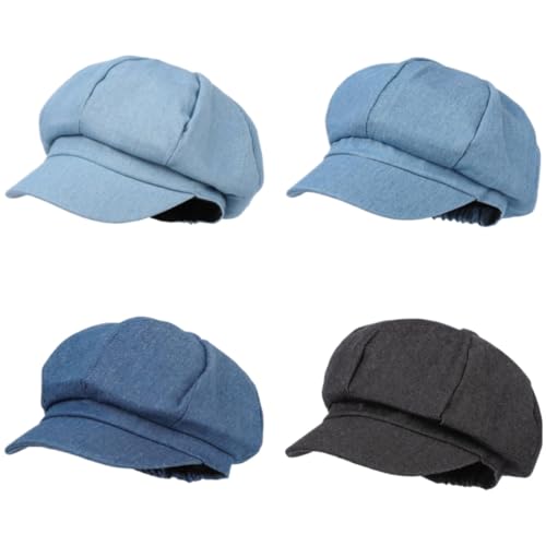 Classic Style Beret Jean Newsboy Cap Ivy Gatsby Beanie Hat for Women (Jean Blue)