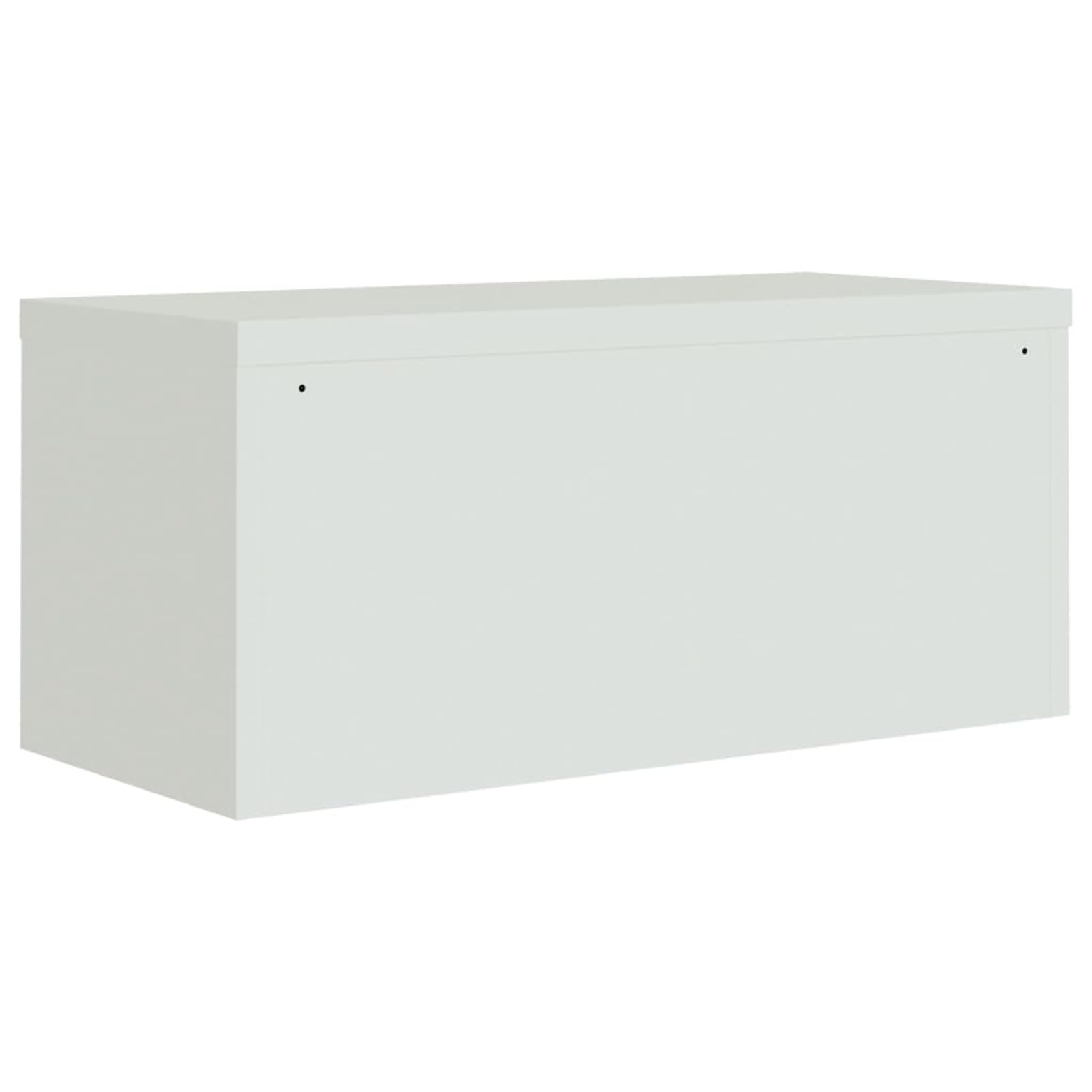 Aktenschrank Hellgrau 90x40x40 cm aus pulverbeschichtetem Stahl mit 30 kg Belastbarkeit pro Fach für Büroorganisation
