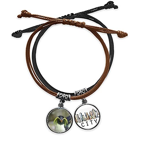 Bracelet pingouin antarctique ajustable en cuir anti-irritation