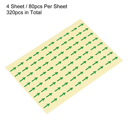 Indicateur de défauts autocollant flèche vert PET 4 feuilles