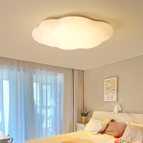 Plafonnier dimmable avec télécommande pour chambre enfant nuage blanc