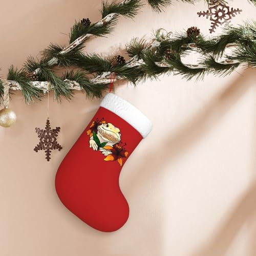 EASON-G Calze Di Natale Con Drago Barbuto, Calze Natalizie Da Appendere, Decorazioni Per Albero Di Natale - 6