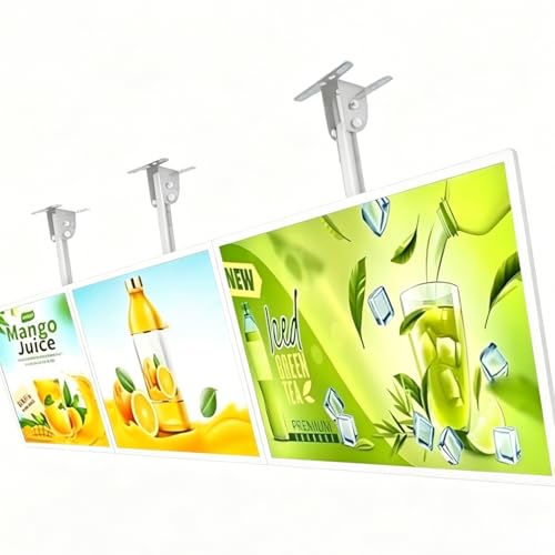Cadre à clip ultra-mince lumineux LED blanc pour menu mural