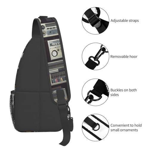 Mochila cruzada de pecho para hombre y mujer, estilo vintage miniatura 5