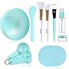 Face-Mask-Mixing-Bowl-Set-Facial-Mask-Mixing-Tool-Kit-with-Plastic-Mask-Bowl-Silicone-Mask-Brushes-Measuring-Cup-Stick-Spatulas-Facial-Sponge-10PCS Face Mask Mixing Bowl Set, Facial Mask Mixing Tool Kit with Plastic Mask Bowl Silicone Mask Brushes Measuring Cup Stick Spatulas Facial Sponge (10PCS)