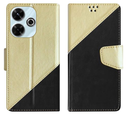 Image of SBMS Flip Cover for Redmi 13 5G / Redmi 13 4G Back Cover Case with Magnatic Closure | Inbuilt Stand | Card & Money Pocket (MultiBlack)