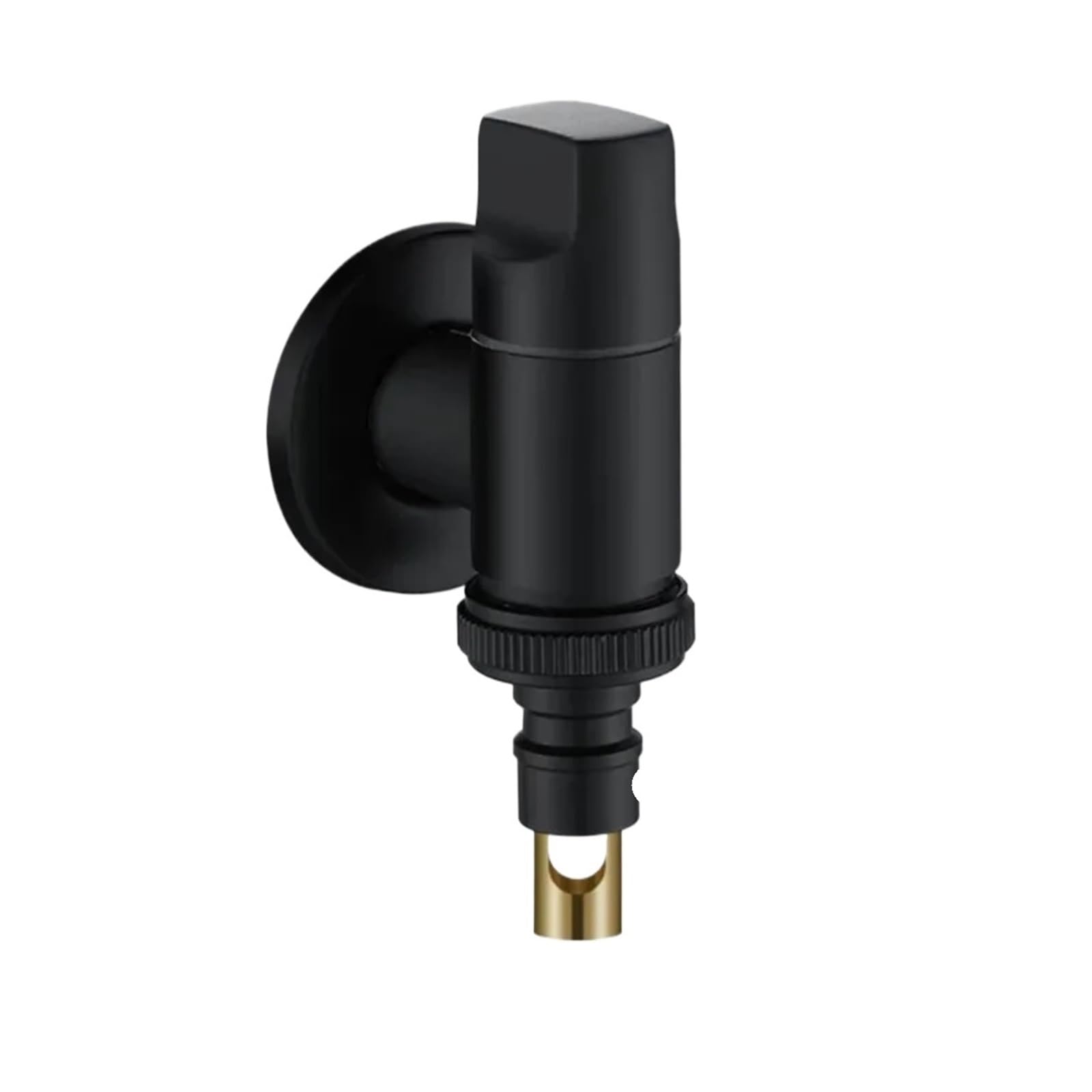 Outside Tap Wall Mounted Solid Brass Washing Machine Faucet Single Cold G1/2/G3/4 Mini Bibcock Outdoor Garden Mop Pool Tap(Black 1)
