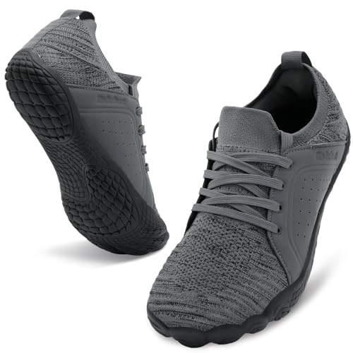 relxfeet Men's Barefoot Trail Running Shoes Minimalist Wide Toe Box Design Zero Drop Non-Slip Rubber Sole for Gym Hiking Walking