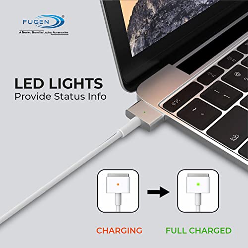 Image of FUGEN Laptop Charger Adapter Compatible for MacBook 85w MG2 18.5V T-Tip for Pro Retina 15 inch 17 inch A1260 A1286 A1297 A1290 A1222 A1172 A1343 A1174 A1150 (MG2-85w Charger) Black