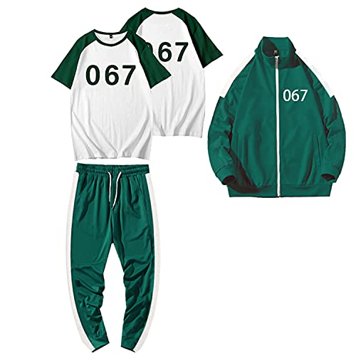 Kids Cosplay Costume Unisex Men Women Jackets Suit Christmas Merch Children's T-shirts Halloween Outfit (3PCS-067,4XS,4X-Small,Regular,Regular)