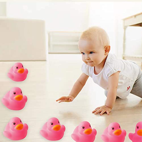 Umbresen Bath Duck Toys Yellow Rubber Ducks Preschool Bathtub Float Squeak Duckies Gift For Baby Toddler Infant Shower Car Pool Halloween Christmas Decorations (Pink Set Of 20) #TOP5