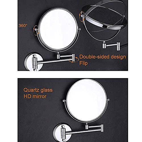 Miroir de salle de bain mural double face pour un maquillage parfait
