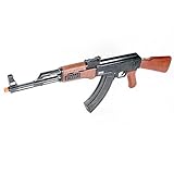 BBTac Airsoft Spring Rifle A&K Airsoft Gun Full Size Great for Starter Shoot 6mm BBS with Safe Mode, Wood Color