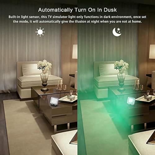 Simulador de TV falsa antirrobo con temporizador programable y sensor de luz para casa 4