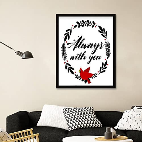 Affiche murale encadrée avec oiseaux rouges idée cadeau fêtes - 5