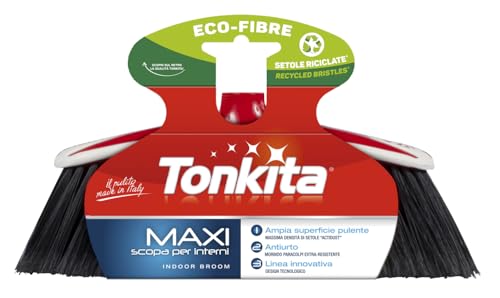 Tonkita Maxi Scopa per Spazi Interni, con Borse Battenti