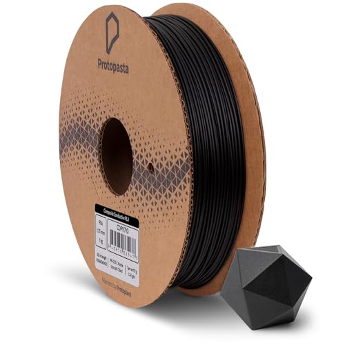 Protopasta Electrically Conductive Composite Black PLA 3D Printer Filament for Electrically Conductive 3D Prints | Easy 