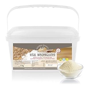 Vital tarwegluten 5 kg natuurlijk verdikkingsmiddel puur plantaardig | tarweeiwit | zijdelings | caloriearme eetsterkte…