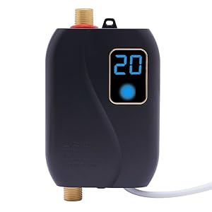 3500W 230V Untertischspeicher, Mini Durchlauferhitzer, Elektrische Durchlauferhitzer Klein mit LED-Display, Durchlauferhitzer Küche, für Dusche Küche, Handwaschbecken, Druckfest