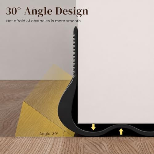 Image of Gap Filler for Door Bottom Seal Strip - Sound-Proof, Reduce Noise, Energy Saving Door Stopper for Reduce Door Dust, Insects Protector (Black)