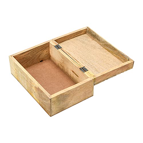 Creative Co-Op Hand Carved Mango Wood, Set Of 2 Storage Box, Natural, 2 #TOP3