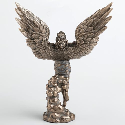 Estatua de Icarus en resina con acabado bronce miniatura 6