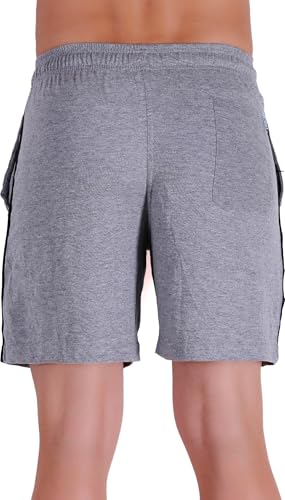 Image of T.T. Cotton Blend Shorts for Men | Regular Fit | Elasticated & Zipper | 2 Sided Pockets & 1 Back Pocket | Solid | Above Knee Length Bermuda Short | Ideal for Casual Outings
