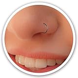 Tiny Black Nose Ring hoop - 24 gauge snug Nose Hoop thin nose Piercings hoops - nose piercing rings