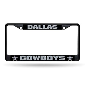 Rico Industries Dallas Cowboys Nummernschildrahmen Schwarz Chrom