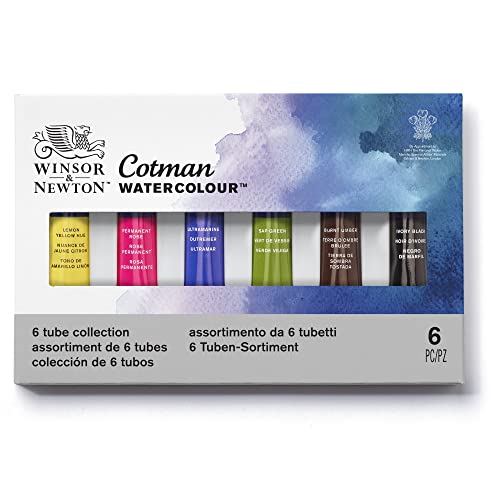 Winsor & Newton Cotman Water Color - 8ml, Set of 6 Tubes