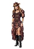  Dark Steampunk Luxe Vrouw Kostuum