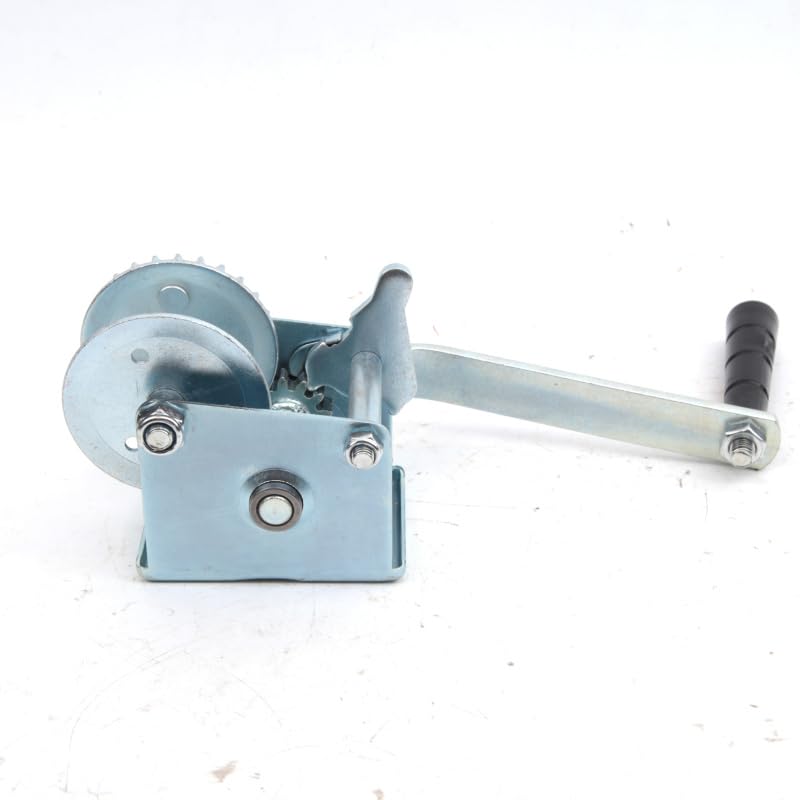 Paranco Elettrico, Verricello manuale, mini verricello a mano con gancio senza fili da 500 libbre for auto, lavori di bricolage, movimentazione merci, sollevamento officine produzione(5M Cable)