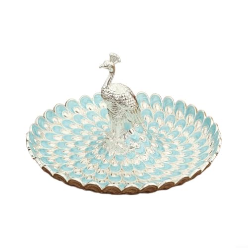 Centro de mesa de pavo real con base resistente y acabado antioxidante 2