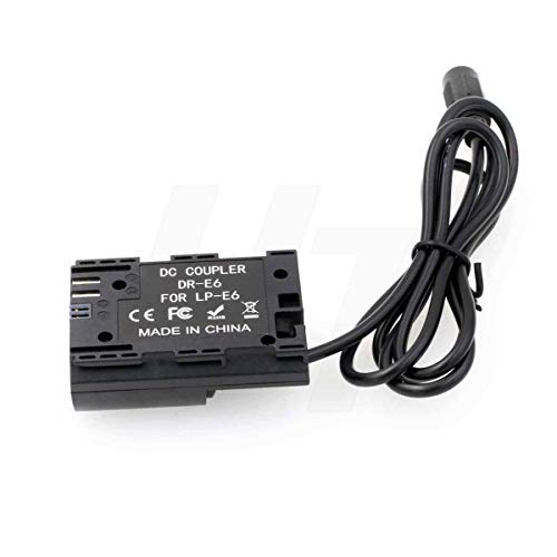 Kit adaptador de corriente LP-E6 con batería simulada para monitores SmallHD y Canon EOS 3